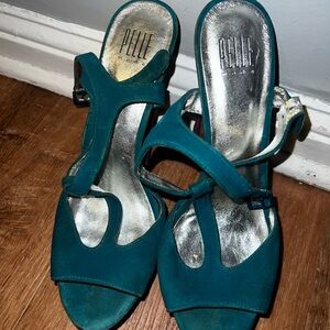 Pelle Moda Teal Sandals